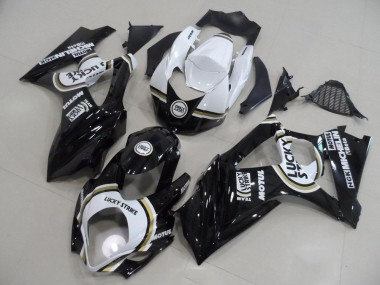 Schwarzer Lucky Strike Suzuki GSXR 1000 K7 2007-2008 Motorrad Verkleidungen