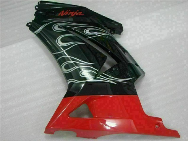 Schwarzer Roter Ninja Kawasaki EX250 2008-2012 Motorrad Verkleidungen Schwarzer Roter Ninja Kawasaki EX250 2008-2012 Motorrad Verkleidungen