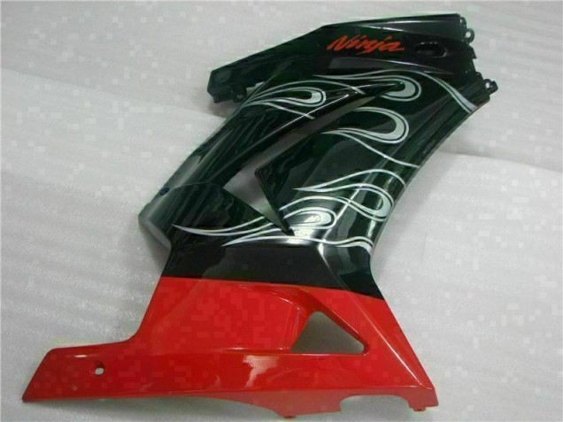 Schwarzer Roter Ninja Kawasaki EX250 2008-2012 Motorrad Verkleidungen Schwarzer Roter Ninja Kawasaki EX250 2008-2012 Motorrad Verkleidungen