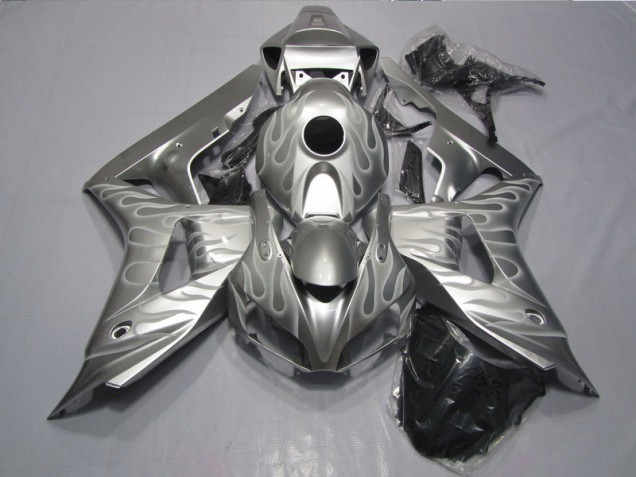 Silber Flamme Honda CBR 1000 RR 2006-2007 Motorrad Verkleidungen Silber Flamme Honda CBR 1000 RR 2006-2007 Motorrad Verkleidungen