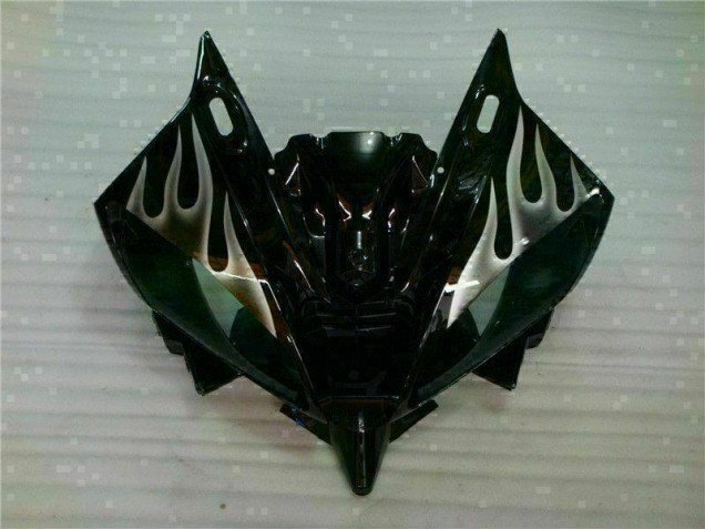 Silber Flamme Schwarz Yamaha R6 2006-2007 Motorrad Verkleidungen Silber Flamme Schwarz Yamaha R6 2006-2007 Motorrad Verkleidungen