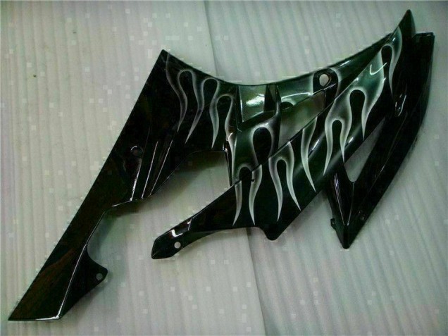 Silber Flamme Schwarz Yamaha R6 2006-2007 Motorrad Verkleidungen Silber Flamme Schwarz Yamaha R6 2006-2007 Motorrad Verkleidungen