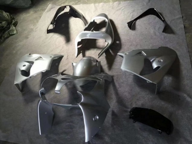 Silber Glänzend Schwarz Kawasaki ZX9R 2002-2003 Motorrad Verkleidung Silber Glänzend Schwarz Kawasaki ZX9R 2002-2003 Motorrad Verkleidung