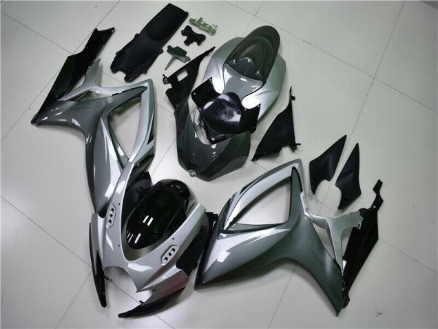 Silber Grau Suzuki GSXR 600 / 750 K6 2006-2007 Motorrad Verkleidung Silber Grau Suzuki GSXR 600 / 750 K6 2006-2007 Motorrad Verkleidung
