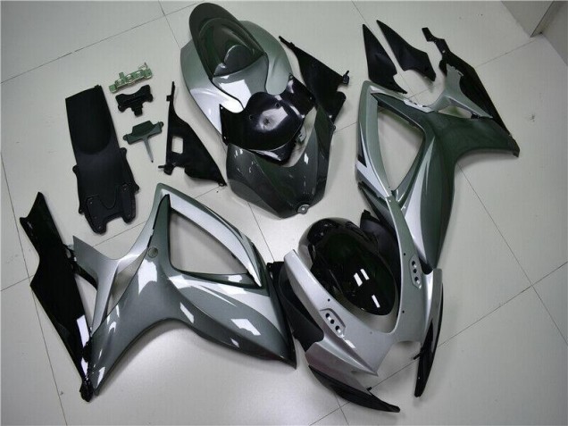 Silber Grau Suzuki GSXR 600 / 750 K6 2006-2007 Motorrad Verkleidung Silber Grau Suzuki GSXR 600 / 750 K6 2006-2007 Motorrad Verkleidung