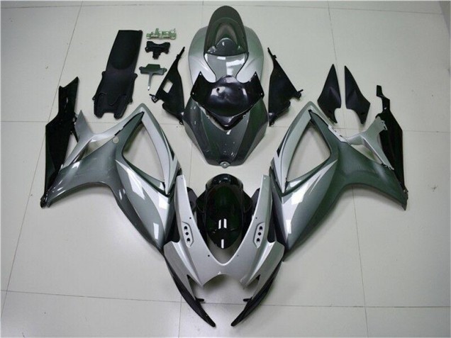 Silber Grau Suzuki GSXR 600 / 750 K6 2006-2007 Motorrad Verkleidung Silber Grau Suzuki GSXR 600 / 750 K6 2006-2007 Motorrad Verkleidung