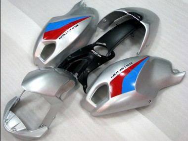 Silber Monster Ducati Monster 696 2008-2012 Motorrad Verkleidungen
