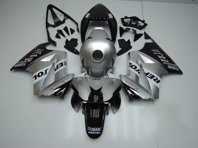 Silber Repsol Honda VFR 800 2002-2013 Motorrad Vollverkleidung Silber Repsol Honda VFR 800 2002-2013 Motorrad Vollverkleidung