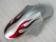 Silber Rot Flammen Kawasaki ZX6R 2005-2006 Motorrad Verkleidungen Silber Rot Flammen Kawasaki ZX6R 2005-2006 Motorrad Verkleidungen