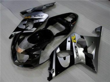 Silber Schwarz Suzuki GSXR 1000 K1 2000-2002 Motorrad Verkleidungen