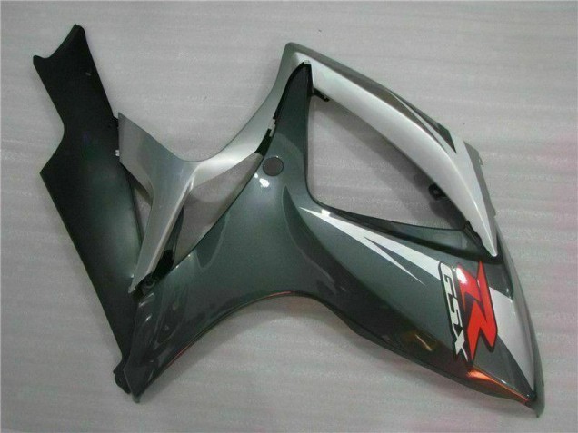 Silber Schwarz Suzuki GSXR 600 / 750 K6 2006-2007 Motorrad Verkleidungen Silber Schwarz Suzuki GSXR 600 / 750 K6 2006-2007 Motorrad Verkleidungen