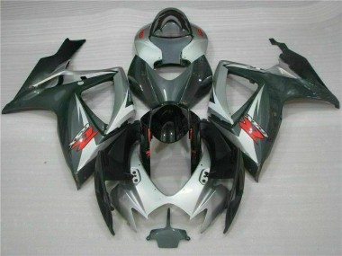 Silber Schwarz Suzuki GSXR 600 / 750 K6 2006-2007 Motorrad Verkleidungen