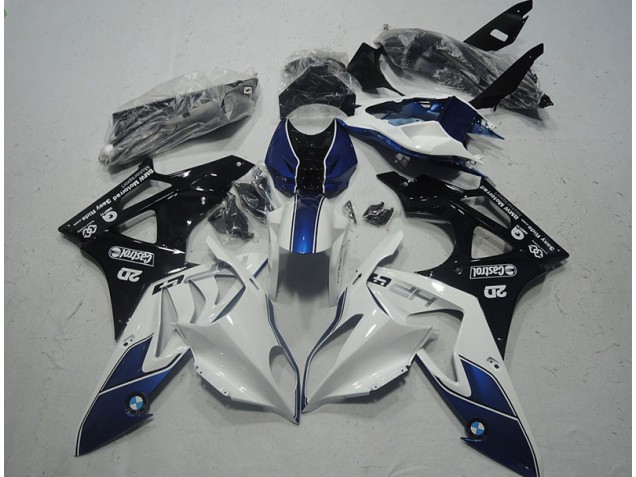 Weiß Blau BMW S1000RR 2009-2014 Motorrad Verkleidungen Weiß Blau BMW S1000RR 2009-2014 Motorrad Verkleidungen