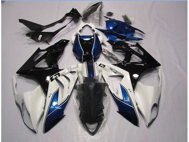 Weiß Blau BMW S1000RR 2009-2014 Motorrad Vollverkleidung Weiß Blau BMW S1000RR 2009-2014 Motorrad Vollverkleidung