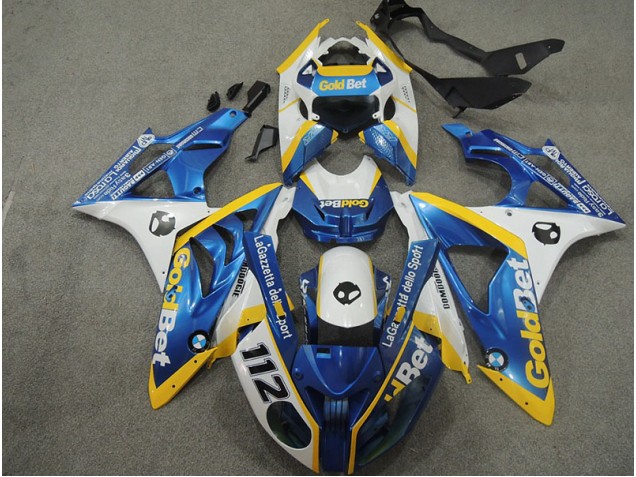 Weiß Blau GoldBet 112 BMW S1000RR 2009-2014 Motorrad Verkleidungen Weiß Blau GoldBet 112 BMW S1000RR 2009-2014 Motorrad Verkleidungen