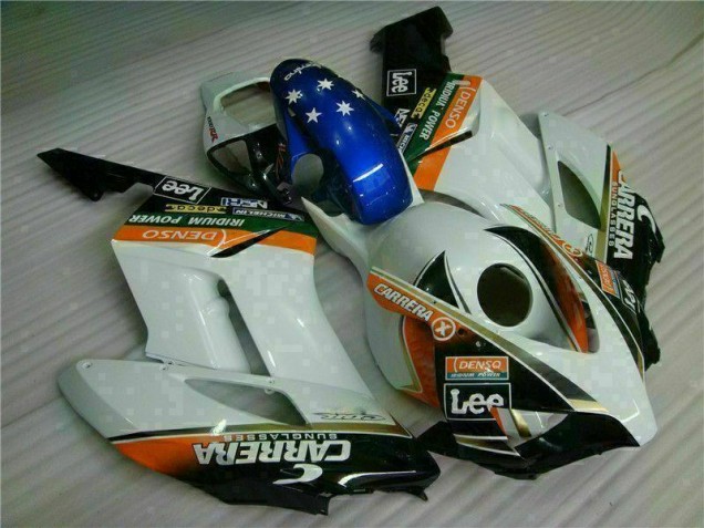 Weiß Blau Honda CBR 1000 RR 2004-2005 Motorrad Verkleidungen Weiß Blau Honda CBR 1000 RR 2004-2005 Motorrad Verkleidungen