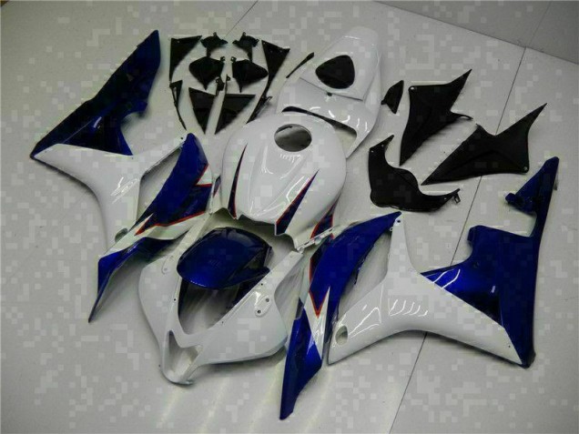 Weiß Blau Honda CBR 600 RR 2007-2008 Motorrad Verkleidungen Weiß Blau Honda CBR 600 RR 2007-2008 Motorrad Verkleidungen