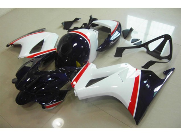 Weiß Blau Honda VFR 800 2002-2013 Motorrad Verkleidungen Weiß Blau Honda VFR 800 2002-2013 Motorrad Verkleidungen