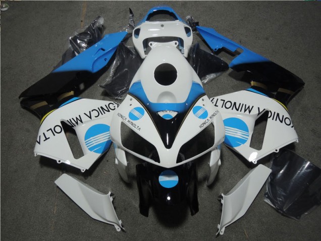 Weiß Blau Konica Minolta Honda CBR 600 RR 2005-2006 Motorrad Verkleidung Weiß Blau Konica Minolta Honda CBR 600 RR 2005-2006 Motorrad Verkleidung