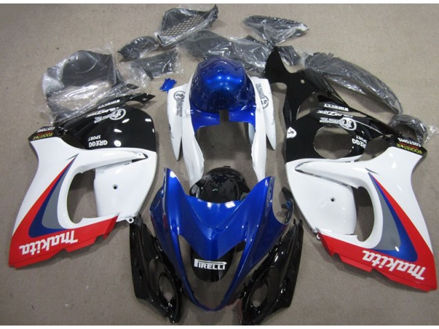 Weiß Blau Makita Suzuki GSXR 1300 Hayabusa 2008-2019 Motorrad Verkleidungen Weiß Blau Makita Suzuki GSXR 1300 Hayabusa 2008-2019 Motorrad Verkleidungen