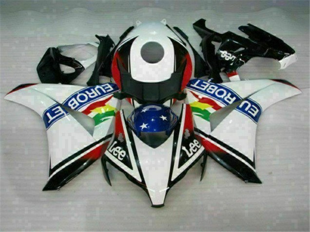 Weiß Blau Rot Eurobet Lee Honda CBR 1000 RR 2008-2011 Motorrad Verkleidungen Weiß Blau Rot Eurobet Lee Honda CBR 1000 RR 2008-2011 Motorrad Verkleidungen