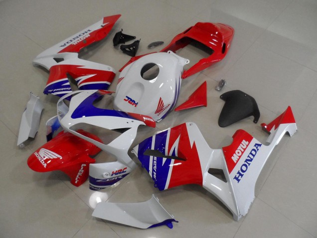 Weiß Blau Rot Motul HRC Honda CBR 600 RR 2005-2006 Motorrad Verkleidungen Weiß Blau Rot Motul HRC Honda CBR 600 RR 2005-2006 Motorrad Verkleidungen
