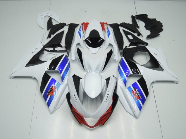 Weiß Blau Schwarz Suzuki GSXR 1000 K9 2009-2016 Motorrad Verkleidungen Weiß Blau Schwarz Suzuki GSXR 1000 K9 2009-2016 Motorrad Verkleidungen