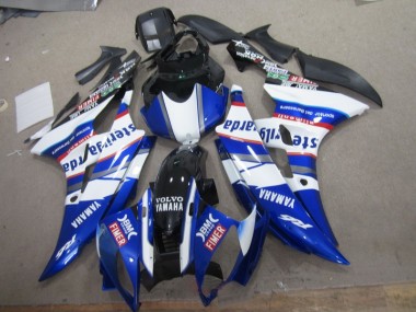 Weiß Blau Sterilgarda Volvo Yamaha R6 2006-2007 Motorrad Verkleidungen