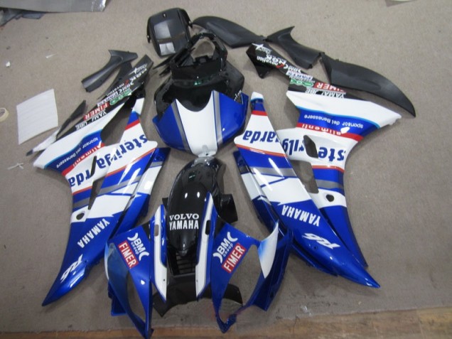 Weiß Blau Sterilgarda Volvo Yamaha R6 2006-2007 Motorrad Verkleidungen Weiß Blau Sterilgarda Volvo Yamaha R6 2006-2007 Motorrad Verkleidungen