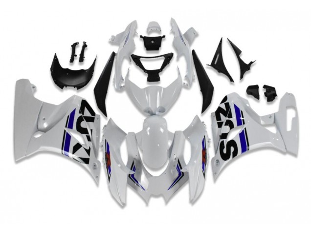 Weiß Blau Suzuki GSXR 1000 2017-2023 Motorrad Verkleidungen Weiß Blau Suzuki GSXR 1000 2017-2023 Motorrad Verkleidungen