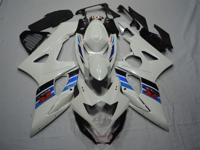 Weiß Blau Suzuki GSXR 1000 K5 2005-2006 Motorrad Verkleidung Weiß Blau Suzuki GSXR 1000 K5 2005-2006 Motorrad Verkleidung