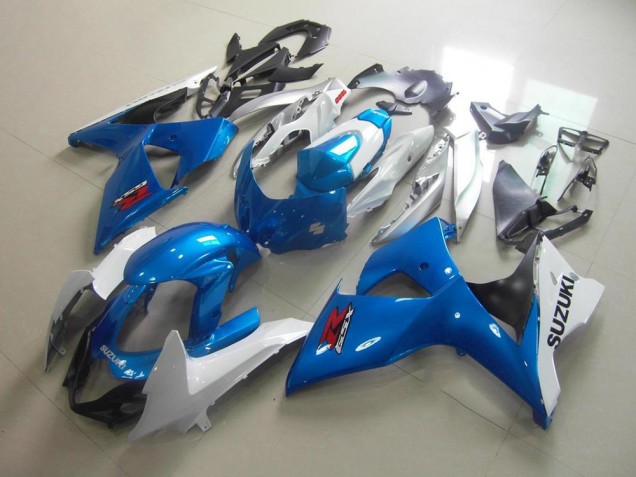 Weiß Blau Suzuki GSXR 1000 K9 2009-2016 Motorrad Verkleidung Weiß Blau Suzuki GSXR 1000 K9 2009-2016 Motorrad Verkleidung