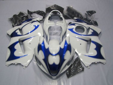 Weiß Blau Suzuki GSXR 1300 Hayabusa 1996-2007 Motorrad Verkleidungen