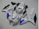 Weiß Blau Suzuki GSXR 600 / 750 K6 2006-2007 Motorrad Verkleidung Weiß Blau Suzuki GSXR 600 / 750 K6 2006-2007 Motorrad Verkleidung