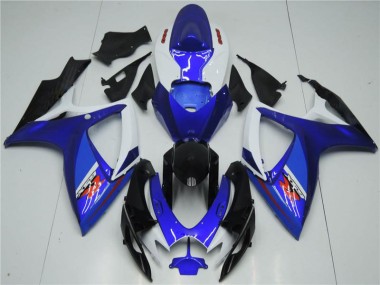 Weiß Blau Suzuki GSXR 600 / 750 K6 2006-2007 Motorrad Verkleidungen