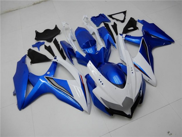 Weiß Blau Suzuki GSXR 600 / 750 K8 2008-2010 Motorrad Verkleidung Weiß Blau Suzuki GSXR 600 / 750 K8 2008-2010 Motorrad Verkleidung