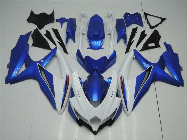 Weiß Blau Suzuki GSXR 600 / 750 K8 2008-2010 Motorrad Verkleidung Weiß Blau Suzuki GSXR 600 / 750 K8 2008-2010 Motorrad Verkleidung