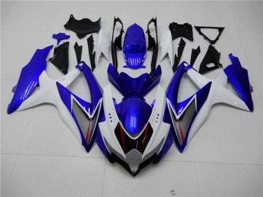 Weiß Blau Suzuki GSXR 600 / 750 K8 2008-2010 Motorrad Verkleidungen
