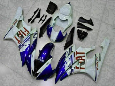 Weiß Blau Yamaha R6 2006-2007 Motorrad Verkleidung