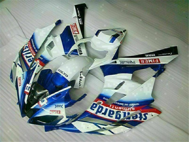Weiß Blau Yamaha R6 2006-2007 Motorrad Verkleidungen Weiß Blau Yamaha R6 2006-2007 Motorrad Verkleidungen