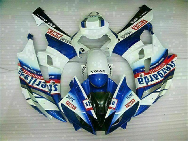 Weiß Blau Yamaha R6 2006-2007 Motorrad Verkleidungen Weiß Blau Yamaha R6 2006-2007 Motorrad Verkleidungen