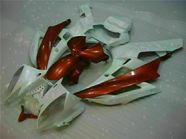 Weiß Braun Yamaha R6 2006-2007 Motorrad Verkleidungen Weiß Braun Yamaha R6 2006-2007 Motorrad Verkleidungen