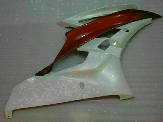 Weiß Braun Yamaha R6 2006-2007 Motorrad Verkleidungen Weiß Braun Yamaha R6 2006-2007 Motorrad Verkleidungen