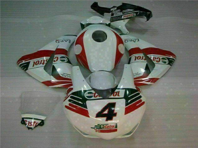 Weiß Castrol 4 Honda CBR 1000 RR 2008-2011 Motorrad Verkleidungen Weiß Castrol 4 Honda CBR 1000 RR 2008-2011 Motorrad Verkleidungen