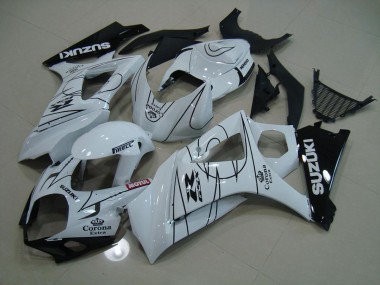Weiß Corona Suzuki GSXR 1000 K7 2007-2008 Motorrad Verkleidungen