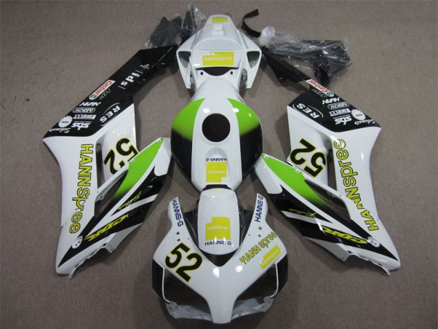 Weiß Grün Hannspree 52 Honda CBR 1000 RR 2004-2005 Motorrad Verkleidung Weiß Grün Hannspree 52 Honda CBR 1000 RR 2004-2005 Motorrad Verkleidung