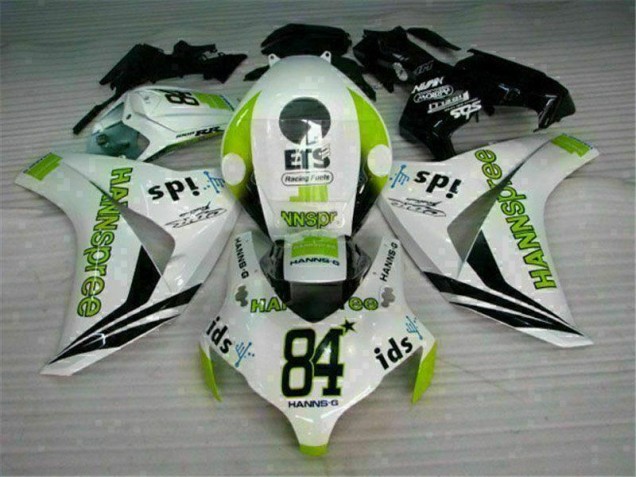 Weiß Grün Hannspree 84 Honda CBR 1000 RR 2008-2011 Motorrad Verkleidungen