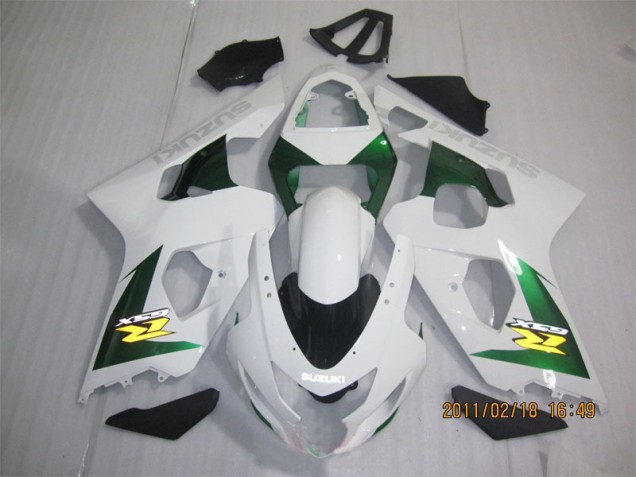 Weiß Grün Suzuki GSXR 600 K4 2004-2005 Motorrad Verkleidungen Weiß Grün Suzuki GSXR 600 K4 2004-2005 Motorrad Verkleidungen
