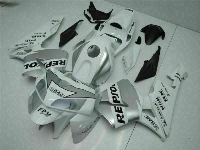 Weiß Honda CBR 600 RR 2005-2006 Motor Verkleidungen Weiß Honda CBR 600 RR 2005-2006 Motor Verkleidungen