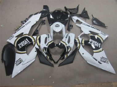 Weiß Lucky Strike Schwarz Motul Suzuki GSXR 1000 K5 2005-2006 Motorrad Verkleidungen